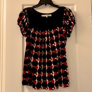 Circle Design Babydoll Top by Studio M Petite